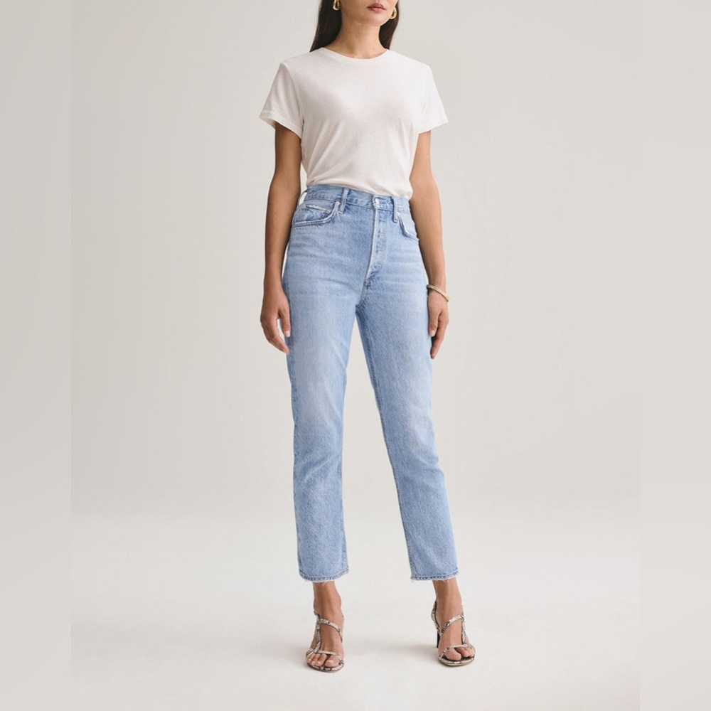 AGOLDE Riley Crop High Rise Straight Leg in Dimension Size 27